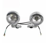 Faros Moto Faros Faro antiniebla motocicleta, con jaula antivuelco, barra protectora, abrazadera soporte tubo para Benelli para Ducati para Moto Faro Conjunto Faro