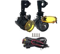 Faros Motocicleta Faro LED Auxiliar + Kit Montaje para R1200GS para ADV F800GS F700GS F650GS S1000XR Negro con Arnés Cableado Relé LED Antiniebla