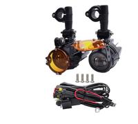 Faros Motocicleta Faro LED Auxiliar + Kit Montaje para R1200GS para ADV F800GS F700GS F650GS S1000XR Negro con Arnés Cableado Relé LED Antiniebla