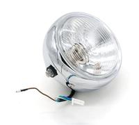 Faros Motocicleta Para CG125 Para Cafe Para Racer Motocicleta Retro 12v Cerca Y Lejos Cristal Carcasa Metal Faro Halógeno Faros Cabeza Iluminación Moto Conjunto Faros Delanteros(Wh shell-wh light)