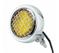 Faros Motocicleta Universal 4,5 "Vintage Faro Sellado Haz Parrilla Protector Faro Antiniebla Lámpara Auxiliar LED Antiniebla