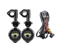 Faros Para Niebla Moto Para BMW Para R1200GS Para F800GS K1600 Motocicleta Universal 40W 6000K Luces Auxiliares LED Spot Conducción Faros Antiniebla(Light Wire)