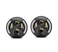 Faros Principales Coche Para Ford Para F-100 Para F-250 Para F-350 Pickup 1953-1977 Par Faros Delanteros LED Redondos 7 Pulgadas Luces Altas Bajas Halo DRL Faro Delantero Principal(White yellow DRL)