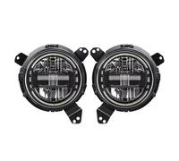 Faros Principales Coche Para Jeep Para Wrangler JK JL JLU JT 2018-2022 Faros Delanteros LED De 7 Pulgadas Con Adaptadores De Soporte De Montaje Faro Delantero Principal(JL Black)