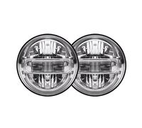 Faros Principales Coche Para Jeep Para Wrangler JK LJ CJ TJ Conjunto Faros Delanteros LED 7 Pulgadas Con Orificio DRL Luz Alta Antiniebla 4 Pulgadas Faro Delantero Principal(Headlight-C)