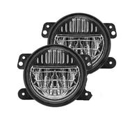 Faros Principales Coche Para Jeep Para Wrangler JK LJ CJ TJ Conjunto Faros Delanteros LED 7 Pulgadas Con Orificio DRL Luz Alta Antiniebla 4 Pulgadas Faro Delantero Principal(Black Fog light)