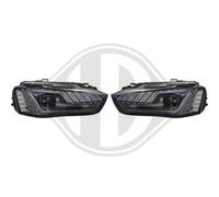 Faros Principales Juego De Faros Para Audi A4 Avant SONAR Negro Transparente