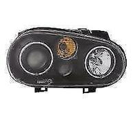 Faros Proyector LHD Con Anillos Negros Para VW Golf MK4 1997-2004 Par E Marcado