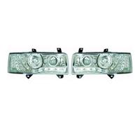 Faros Proyector LHD Par De LED Dragon Claro Cromo Para VW T4 90-03