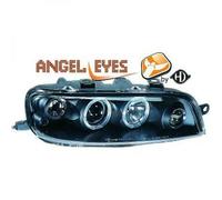 Faros Proyector LHD Par De Luces Angelicales Claras Negras Fiat Punto 99-03