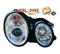 Faros Proyector LHD Par Ojos De Ángel Claro Cromo H1 H1 Mercedes CLK 97-02