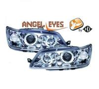 Faros Proyector LHD Par Ojos De Ángel Claro Cromo H1 H1 Peugeot 306 93-97