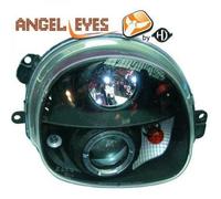 Faros Proyector LHD Par Ojos De Ángel Claros Negros Para Renault Twingo 93-07