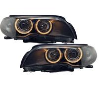 Faros Proyector RHD LHD Par Angel Eyes Claro Negro H7 H7 Para BMW E46 03-07