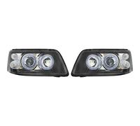 Faros Proyector RHD LHD Par De Ojos De Ángel Negros Para VW T5 2003-2010
