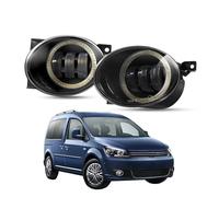 Faros Trabajo 2 X Conjunto Luz Antiniebla Ángel Para Coche, Lente LED Derecha + Izquierda, Lámpara Antiniebla Diurna DRL 30W 12V Para VW Para Caddy III/3 2010-2015 Lámpara Conjunto(Yellow and Yellow)