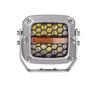 Faros Trabajo Barra Luces LED Trabajo 120 W 7 Pulgadas Color Blanco Y Amarillo Para Conducción Todoterreno Faros Antiniebla Para Jeep SUV ATV UTV Camionetas 4x4 Lámpara Conjunto(1piece chrome 60W)
