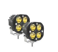 Faros Trabajo Foco Trabajo Led 3 Pulgadas, Luces Antiniebla 12V 24V, Conducción Para Todoterreno 4X4 4WD, Foco Led Para Camión, Coche, ATV, SUV, ATV, UAZ, Moto Lámpara Conjunto(2piece Yellow Light)