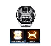 Faros Trabajo Foco Trabajo Todoterreno Superbrillante, Barra Luces LED 12v Y 24v, Luz Blanca Y Ámbar Drl De 6000K Para Coche, SUV, 4x4, Barco, ATV, Faros LED Lámpara Conjunto(4inch Amber DRL)