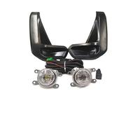 Faros Trabajo Led Luz Antiniebla LED Coche Para Toyota Para Hilux Cubierta Luz Antiniebla Parachoques Delantero Marcos Parrilla Cubiertas Bisel Cable Luz Antiniebla Faros Antiniebla(White fog set)