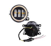 Faros Trabajo Luz Antiniebla Ojo Ángel Para Ford Para Focus Para Fusion Para Fiesta Para Ranger Para C-max Transit Coche DRL Lámpara Conducción Antiniebla Lente LED Lámpara Conjunto(White and Blue)