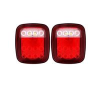 Faros Traseros 2 Luces Traseras LED 16 Pulgadas con Carcasa Ahumada, Luz Trasera Freno Y Marcha Atrás con O Sin Señales Giro para Jeep para Wrangler YJ TJ CJ Coche Trasera Luz(Red with Turn)