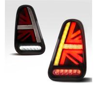 Faros Traseros Coche Luz Trasera Para Mini Para Cooper Para R50 Para R52 Para R53 Lámpara Trasera + Señal Giro Dinámica + Marcha Atrás + Lámpara LED Freno Piloto Posterior(Negro)