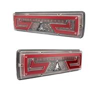 Faros Traseros Piloto Antiniebla Luz Trasera LED Impermeable Para Remolque Camión Barco RV Furgoneta Freno De Dirección Flujo Lámpara Antiniebla Tráfico Marcha Atrás 12V(2PCS Style D)