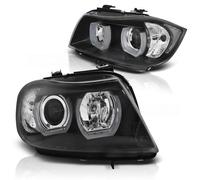 Faros Xenón 3D Angel Eyes Para BMW Serie 3 E90 E91 05-08 Negro