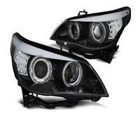 Faros Xenon CCFL Con Aros LED Angel Eyes Para BMW 5 E60 E61 05-07 Negro