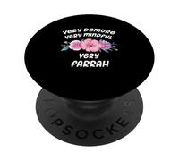 Farrah Personalized Very Demure Very Mindful Farrah Name PopSockets PopGrip Adhesivo