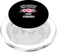Farrah Personalized Very Demure Very Mindful Farrah Name PopSockets PopGrip para MagSafe