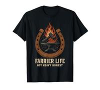 Farrier Life Hot Shoeing Humor Caballo Pezuña Granero Orgullo Camiseta