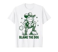 Fart & Blame The Dog Frog Funny Cowboy Terrier Country Howdy Camiseta