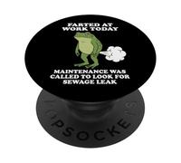Farted At Work Today Maintenance Was Called Trabajando Rana PopSockets PopGrip Adhesivo