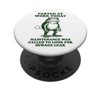 Farted At Work Today Maintenance Was Called Trabajando Rana PopSockets PopGrip Adhesivo
