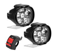 Farto De Motocicleta Universal 6 Led Spotls Luces De Niebla Frontal Auxiliar Con Interruptor 2 Por Ciento, Faros De Motocicleta Led, Luces Antiniebla De Conducción De Motos, Fomentos De Moto Led