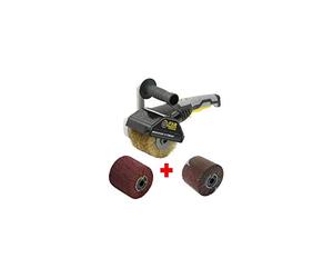 FARTOOLS Pack 615125: Renovador REX120C + cepillo de solapa y cepillo de fibras sintticas - Madera especial y metal - Superficies planas