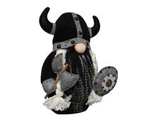 Faruxue Gnomos de peluche vikingos hechos a mano, gnomo sin rostro, muñeco de peluche caballero, enano, vikingo, gladiador, adornos de mesa, decoración del hogar