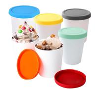 FARYODI 250 ml Eisbehälter, 6 Stück Gefrierdosen Eis-Container BPA, Aufbewahrungsbehälter in Lebensmittelqualität Für Aufbewahrung und Herstellung von Speiseeis