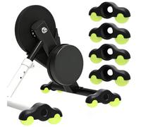 FARYODI 4 unidades de placas rockeras, adaptadores de pies para bicicleta de interior, con 8 pelotas de tenis, accesorios portátiles para entrenamiento de ruedas