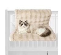 FARYODI Cama para gatos para calefacción, tumbona calefactora para gatos con funda de felpa acogedora, cama para calefacción, para todos los radiadores (forro polar burbuja, beige)