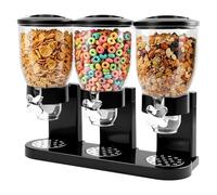 FARYODI Cereal - Dispensador de alimentos (2 L, plástico, dispensador de cereales y copos de maíz, ideal para dulces, recipientes herméticos (juego de tres piezas)