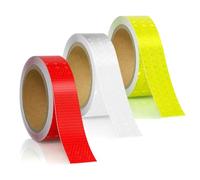 FARYODI Cinta reflectante de 25 m, 3 unidades de cinta de advertencia autoadhesiva de alta intensidad, cinta reflectante fuerte, cinta reflectante para reflectores, remolques de bicicleta, ropa