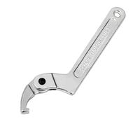 FARYODI Llave de gancho ajustable, acero al carbono C, llave de gancho ajustable, llave de tuerca de tuerca, con ranura, llave de gancho ajustable, color plata, 32-76 mm, cabeza cuadrada