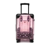 FARYODI Minihucha de viaje, transparente, para regalo de dinero, hucha para vacaciones, con función de soporte para teléfono móvil, decoración para viajes, bodas y cumpleaños (12,5 x 8 x 4,5 cm