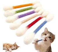 FARYODI Palitos de hierba gatera, 6 unidades, hisopos de algodón gigantes para gatos, juguetes para gatos, juguetes para masticar con hierba gatera, pateadores ligeros para gatos grandes, juguetes de