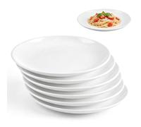 FARYODI - Platos de postre, platos para ensalada, juego de 6 platos | Platos de mesa de melamina, platos de pastel de plástico, platos de sopa, platos de desayuno, para sal