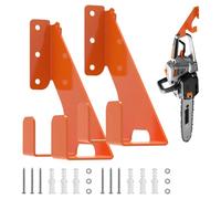 FARYODI Soporte para motosierra montado en la pared, 2 unidades, soporte para motosierras Stihl, Husqvarna, Echo motosierra de 150 kg, accesorio forestal, ahorra espacio para garajes y talleres
