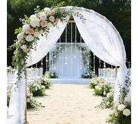 FARYODI Tela de tul suave de 3 m x 160 cm, corte libre, tela de tul para arbor, boda, arco de boda, decoración a mano, arco, ceremonia, fiesta, decoración, vestido, falda de tul, velo (blanco-3)
